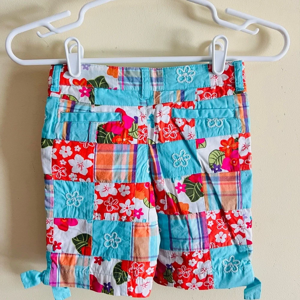 NWT Gymboree Surf Adventure Flower Patchwork Bermuda short.‎  Girls Size 6